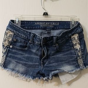 American Eagle jean booty shorts